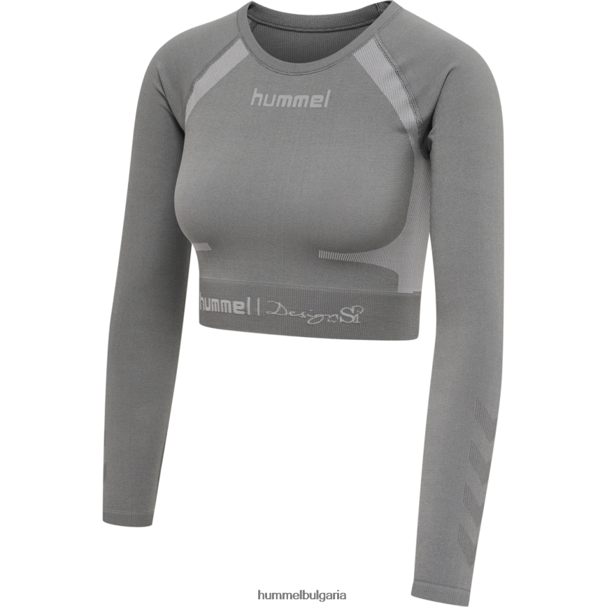 Жени Hummel hmlsi безшевни croptop l/s"съкратено горнище с дълъг ръкав" N2H2ZZ3350