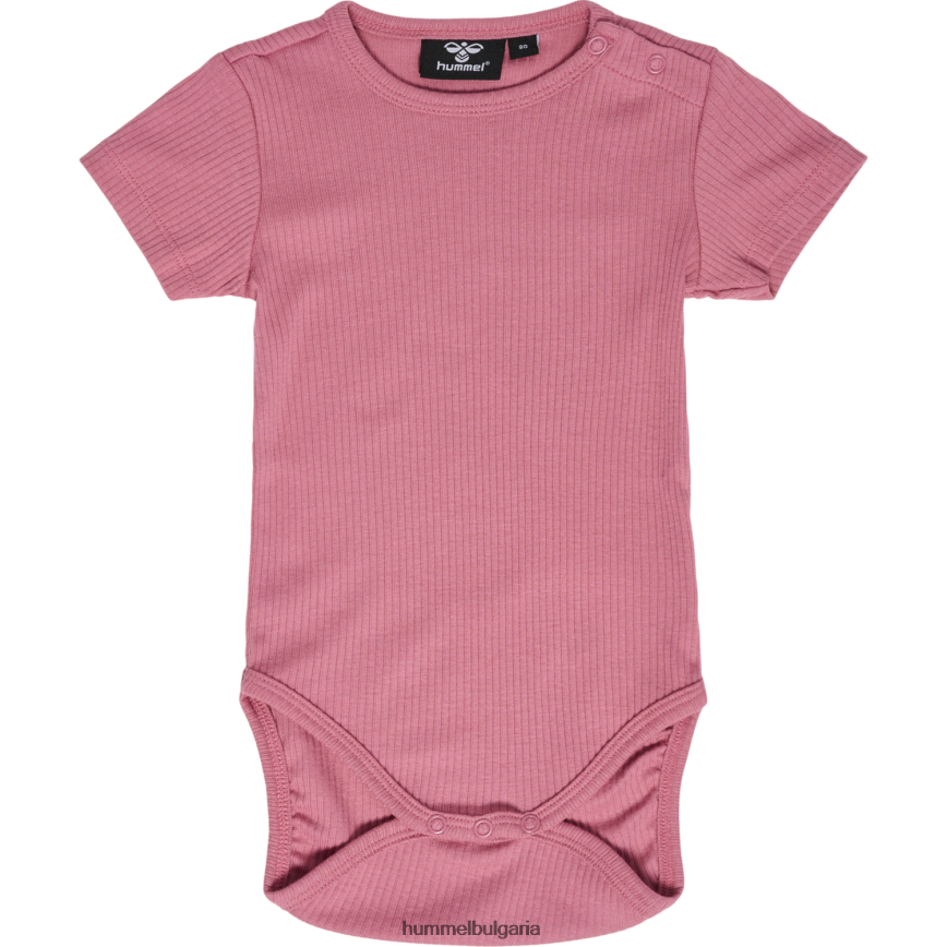 деца Hummel hmlrene тяло s/s"оребрено боди с къс ръкав" N2H2ZZ4083