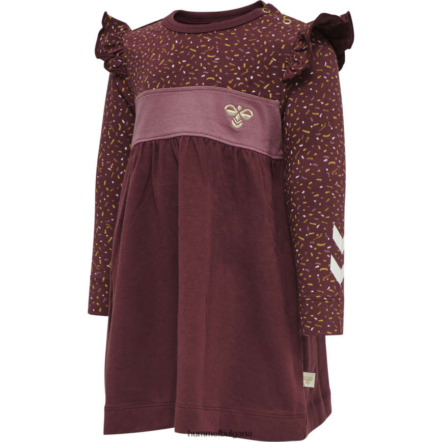 деца Hummel hmlsprinkel рокля l/s"рокля с дълъг ръкав" N2H2ZZ4632