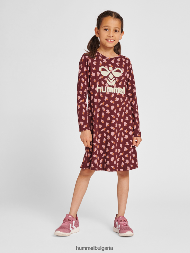деца Hummel hmlcarolina нощна рокля l/s"нощна рокля с дълъг ръкав" N2H2ZZ4975