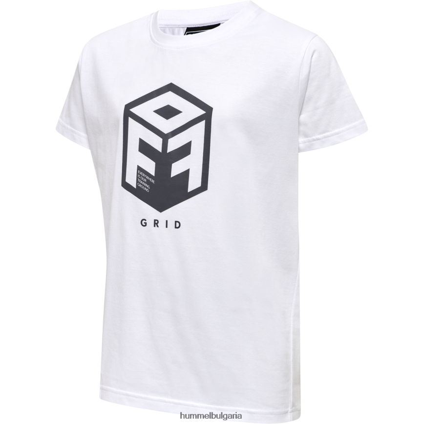 деца Hummel hmloffgrid памучно трико s/s"фланелка с къс ръкав" N2H2ZZ5279