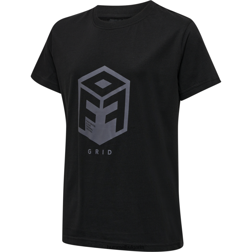 деца Hummel hmloffgrid памучно трико s/s"фланелка с къс ръкав" N2H2ZZ5457