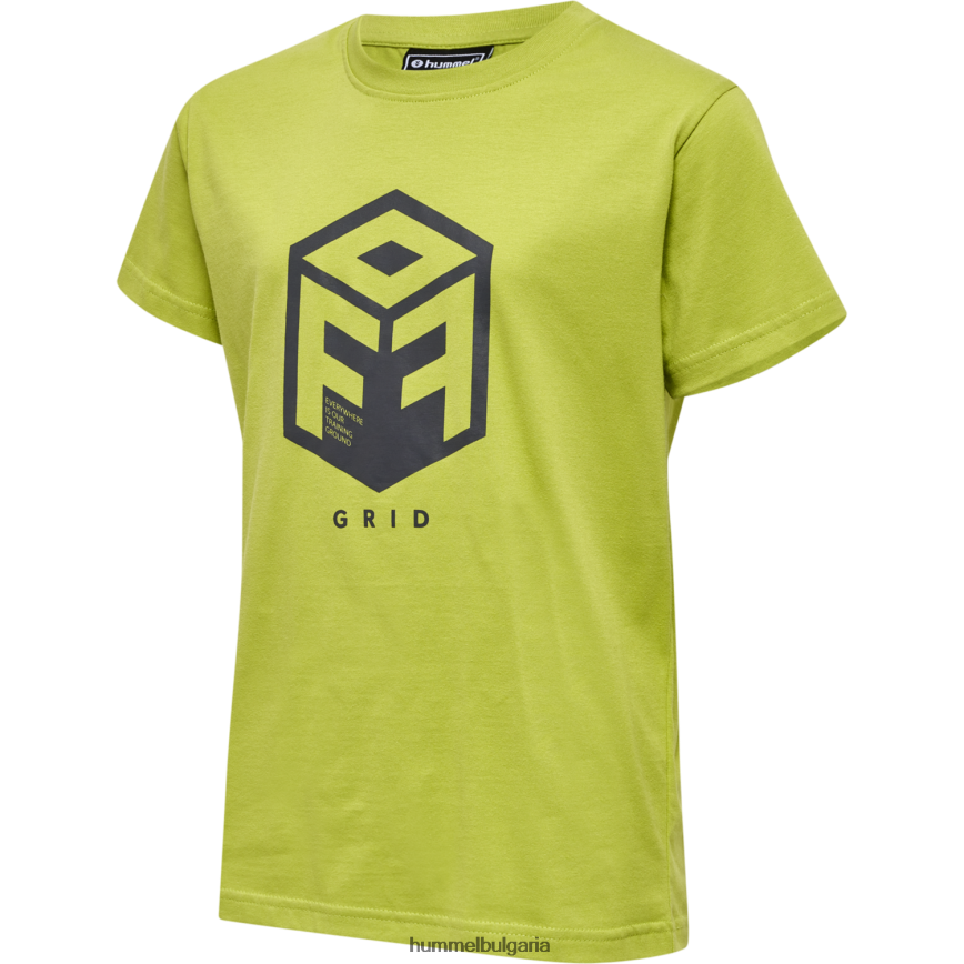 деца Hummel hmloffgrid памучно трико s/s"фланелка с къс ръкав" N2H2ZZ5684