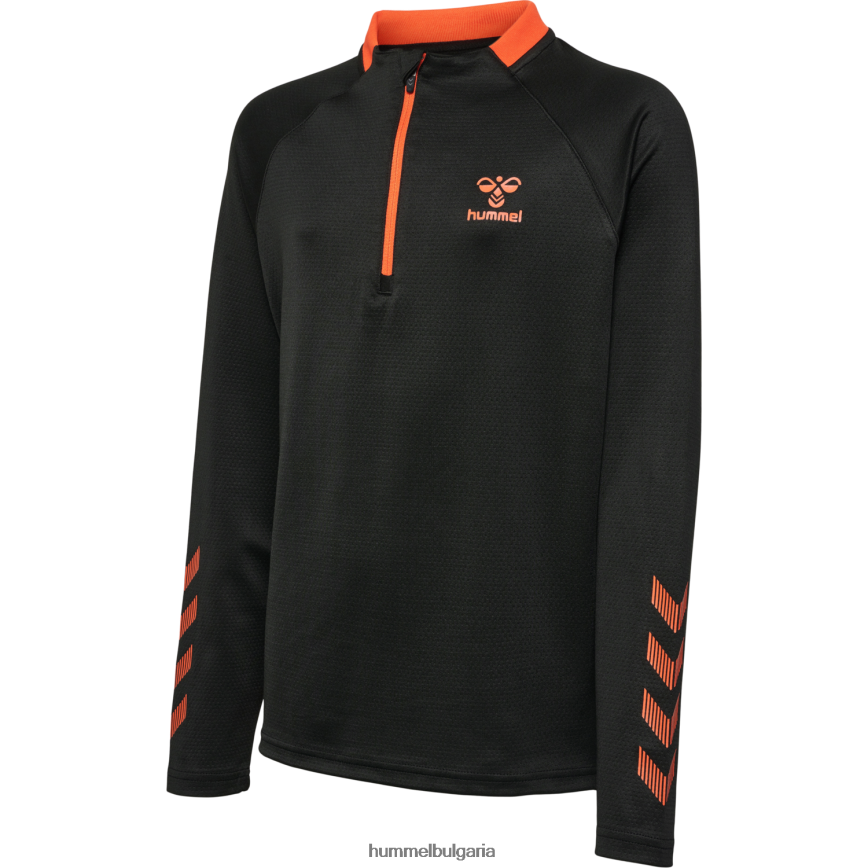 деца Hummel hmlgg12 действие половин цип пот"горнище с половин цип" N2H2ZZ5475