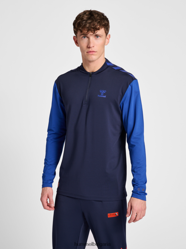 мъже Hummel hmlpro grid half zip training l/s"горнище с половин цип" N2H2ZZ311