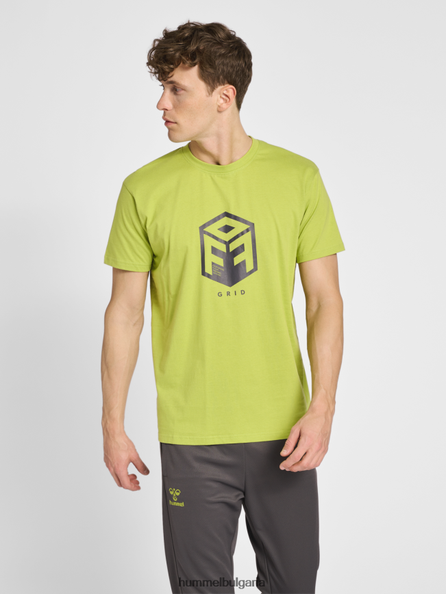 мъже Hummel hmloffgrid памучно трико s/s"фланелка с къс ръкав" N2H2ZZ353