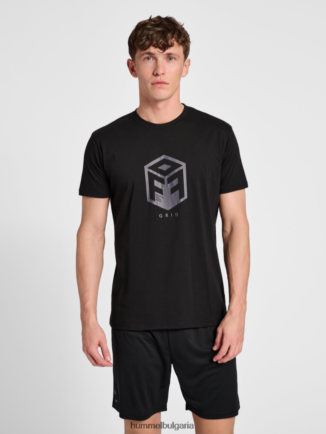 мъже Hummel hmloffgrid памучно трико s/s"фланелка с къс ръкав" N2H2ZZ553