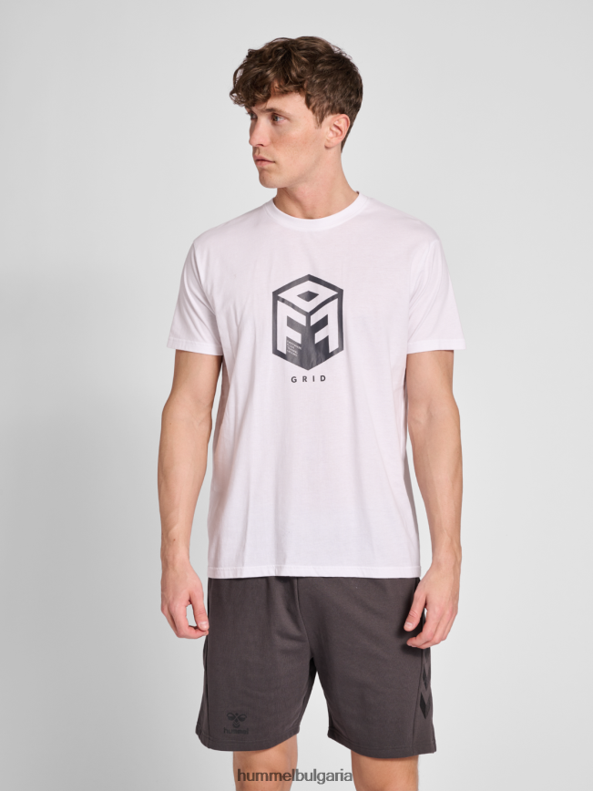 мъже Hummel hmloffgrid памучно трико s/s"фланелка с къс ръкав" N2H2ZZ714