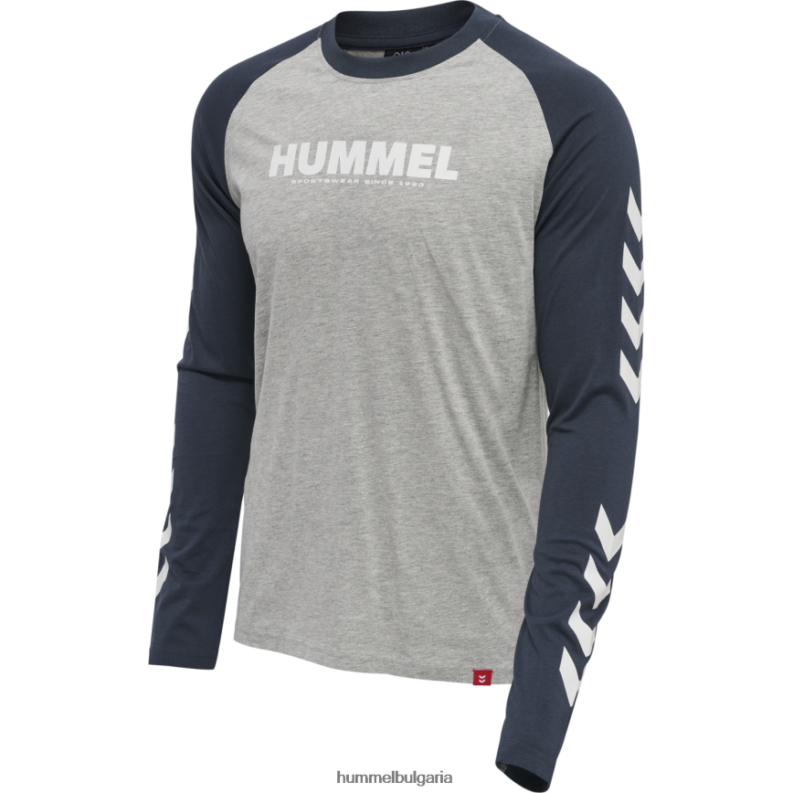 мъже Hummel hmllegacy blocked t-shirt l/s"тениска с дълъг ръкав" N2H2ZZ802